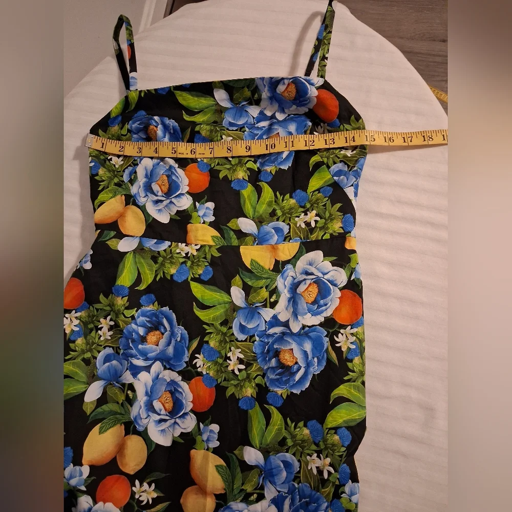 Borgo De Nor Floral And Lemon Maxi Dress UK Size 14 US Size 10 - Picture 9 of 15